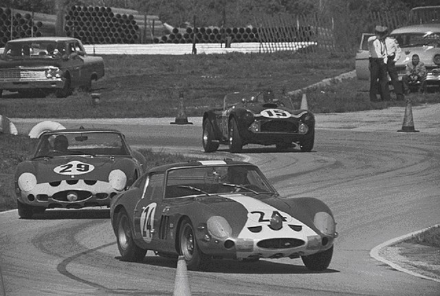 Dave MacDonald and Fireball Roberts co-drive the Shelby Cobra Roadster at the 12 HRS Sebring in 1963